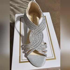 Charter Club Silver Embellished Heels